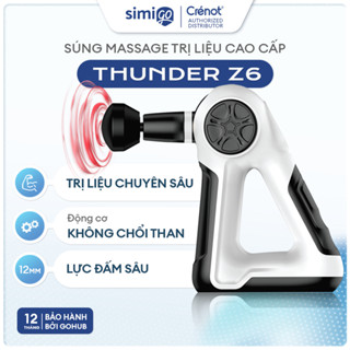 Súng massage cầm tay cao cấp Crenot Thunder Z6 máy massage gun mini mát xa toàn thân đấm lưng cổ vai gáy