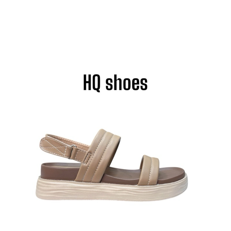 Sandanls xuồng quai ngang Da micro, (form nhỏ tăng 1 sz ạh),quai lót must êm ái,cao 3cm HQ shoes,HQ-
