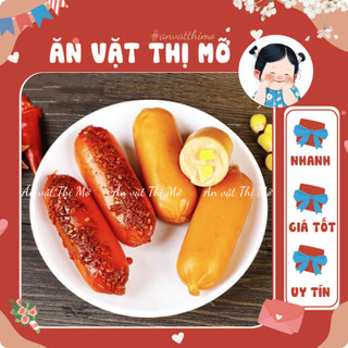 [COMBO 5 CHIẾC] Xúc xích bò ngô - bò cay ăn liền mẫu mới đồ ăn vặt nội địa
