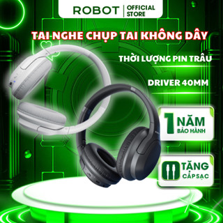 [Mới] Tai Nghe Chụp Tai Bluetooth Không Dây Robot H20 Pin Trâu, Âm Bass Sống Động, Giảm Ồn, Có Hỗ Trợ Đàm Thoại Rãnh Tay