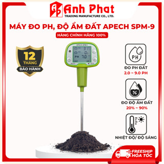 [4 TRONG 1 - BH 12 Tháng] Máy đo pH đất trồng, nhiệt độ, độ ẩm, ánh nắng APECH SPM-9 - Anh Phát