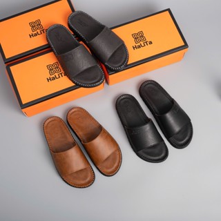 [DocTor Bảng Vip] Dép Nam HaLiTa Da Bò Vân Chống Thấm Nước Đế Bằng Nhẹ Có Răng Cưa Chống Trơn Trượt Cao Su .