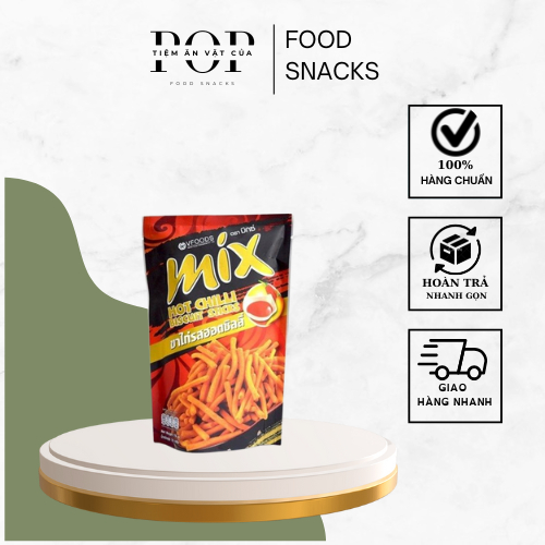  THÙNG Snack bim bim que Mix Vfoods Thái Lan 50g các vị DATE MỚI ăn siêu ngon đầy đủ 4 vị 