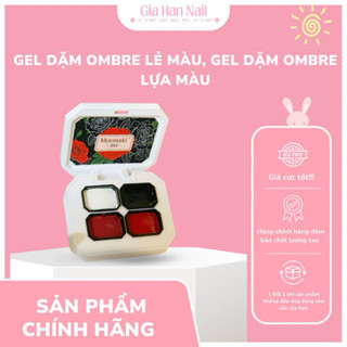 Gel dặm ombre lẻ màu, gel vẽ đặc 4 màu, set 4 màu - Gia Han Nail