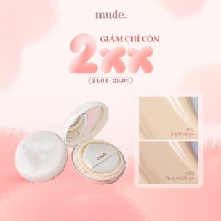 Phấn nước che phủ toàn diện bền màu mịn màng kiềm dầu 24h mude Cushion Soft Silky Fit All Day (15g)