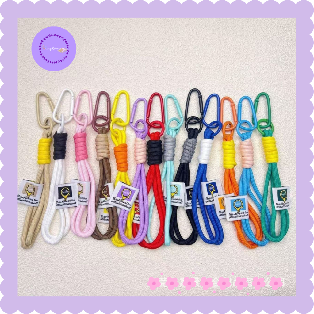 [Chọn Màu] Dây Charm Túi Xách Móc Tròn và Móc Chữ D, Móc Khoá, Phụ Kiện Túi Xách Purpleheartbora