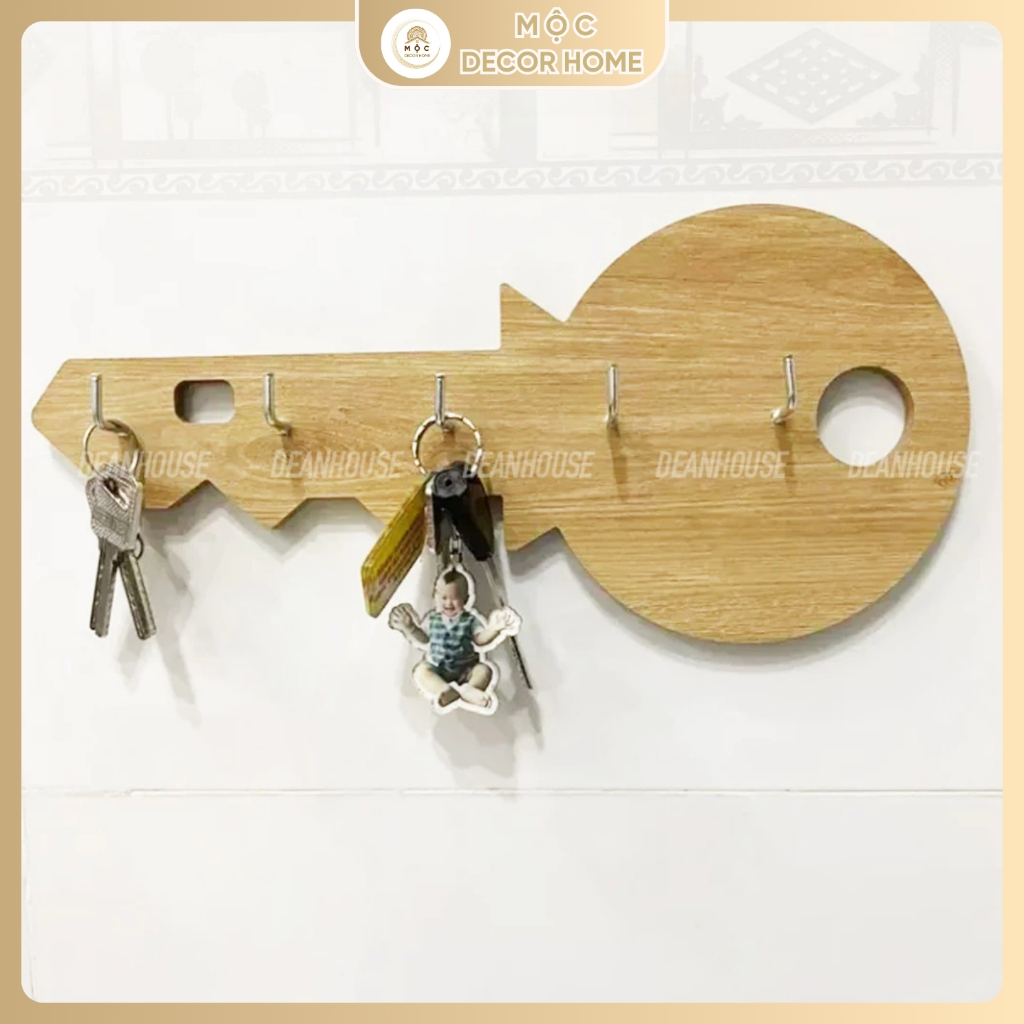 Móc Treo Chìa Khóa Gỗ Dán Tường Decor, Bảng Treo Chìa Khóa Gỗ, Giá Treo Chìa Khóa Gỗ MDF