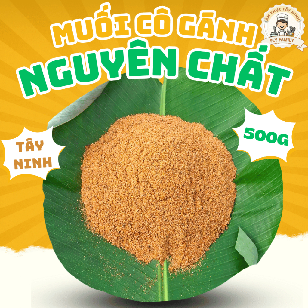 Muối Cô Gánh Nguyên Chất Trộn Bánh Tráng Chính Gốc Tây Ninh, Loại Ngon Chất Lượng, Hút Chân Không