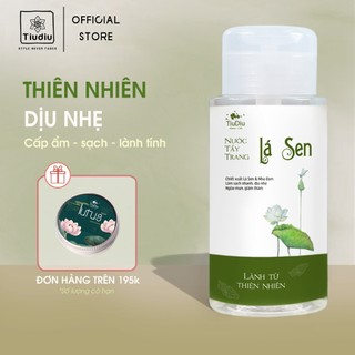  Nước Tẩy Trang Nắp Nhấn Thông Minh Tiện Dụng Cho Da Dầu Khô Mụn Nhạy Cảm Lá Sen Nguyên Chất Tiudiu 