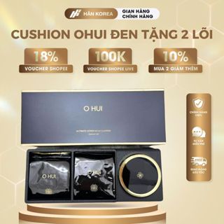 Set Phấn Nước OHUI Đen ULTIMATE COVER MESH CUSHION Special Set 1 Hộp Chính Tặng 2 Lõi - C455 Hân Korea