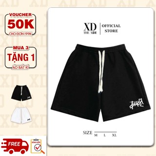 Quần Short THE XIDE Short Nam Nữ Quần Đùi CHỮ NHẬT TRẮNG Local Brand Form Rộng Oversize Chất Nỉ Chân Cua Dày Dặn Co Giãn