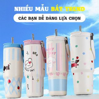  Ly giữ nhiệt NIUMI Mochi dung tích 900ml inox 316 dễ thương màu sắc tươi sáng 
