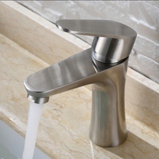  Vòi bồn rửa măt Vòi rửa mặt Lavabo Lạnh inox 304 vòi đặt trên mặt lavabo CÓ MÀU INOX VÀ MÀU ĐEN 