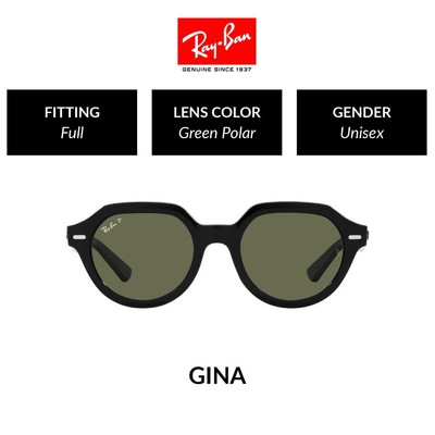 Mắt kính RAY-BAN Polarized GINA - RB4399F 901/58 Size 53 - Kính mát