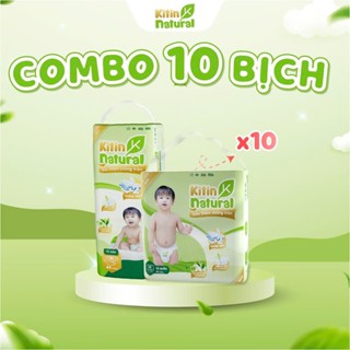  COMBO 10 bịch tã bỉm quần dán Kitin Natural siêu mỏng thoáng thấm hút lên tới 1.200ml 
