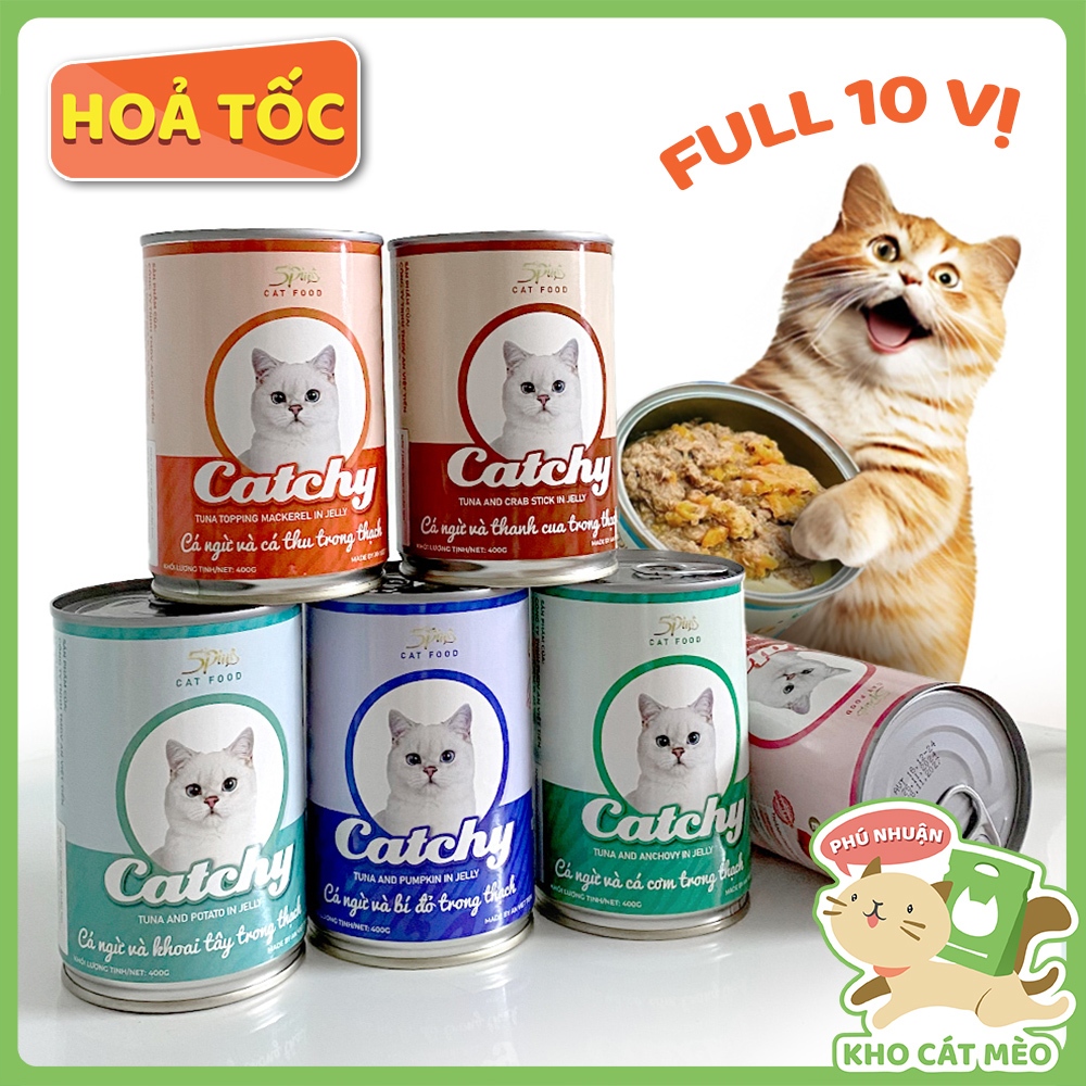 [ PATE CATCHY 400G ] Lon 400g Pate Catchy hàng công ty thơm ngon, đủ vị