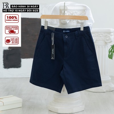 Quần short Kaki Enzo Bravery Màu Xanh Navy, mềm mại, lưng thun, thoải mái thanh lịch, form trên gối