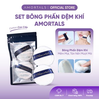 Bông Phấn Amortals Mút Trang Điểm Mềm Mịn Cotton Cao Cấp, Đệm Khí, Không Ăn Phấn
