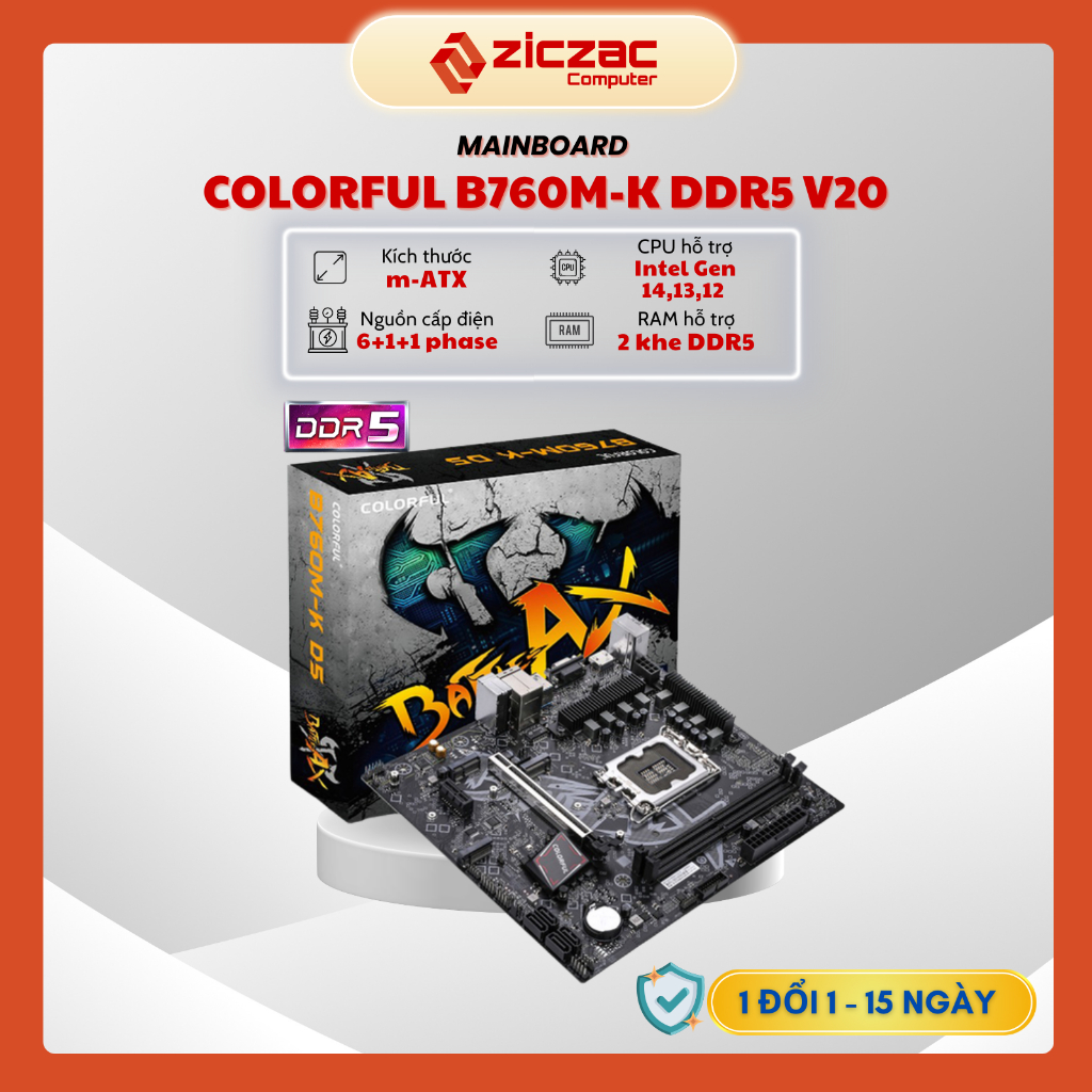 Mainboard Colorful Battle-AX B760M-T B760M-K V20 - BH 36th chính hãng