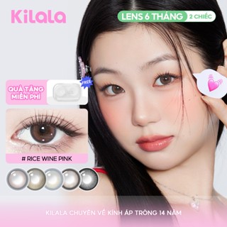 Kính áp tròng Kilala màu nâu Hacking Angel Brown/Oasis Blue lens cận 6 tháng DIA 14.2mm có độ (0-7) 1 cặp