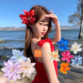 KMR09. 1 Kẹp mỏ vịt kẹp hoa Lily đi biển kẹp hoa giả đi biển nhiều màu BULL.SHOP