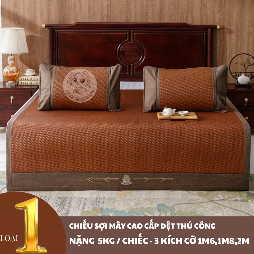 Chiếu MÂY Điều Hòa Thủ Công Cao Cấp - SỢI MÂY CAO CẤP - 5KG/ CHIẾC - Gấp Gọn, Giặt Được, Dùng Mùa Hè