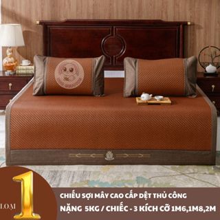 Chiếu MÂY Điều Hòa Thủ Công Cao Cấp - SỢI MÂY CAO CẤP - 5KG/ CHIẾC - Gấp Gọn, Giặt Được, Dùng Mùa Hè