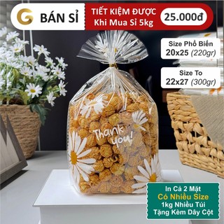 1kg Túi Đựng Bắp Rang Bơ - Đáy Vuông Đứng In Cả 2 Mặt [Gold Pack VN]