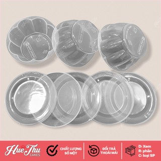 Hộp flan bông  50 hộp  hũ nhựa hấp bánh flan da lợn đựng tàu hủ singapore panna cotta rau câu ly 