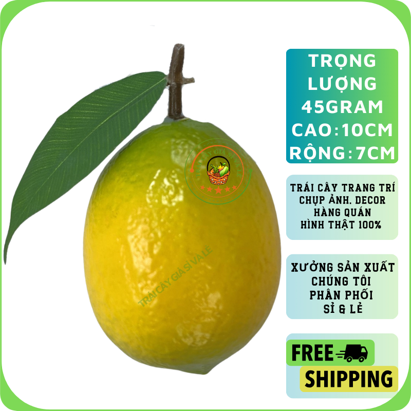 Trái cây trang trí, trái cây decor, 1 quả Chanh ( vàng, xanh, vàng xanh) - trưng bày