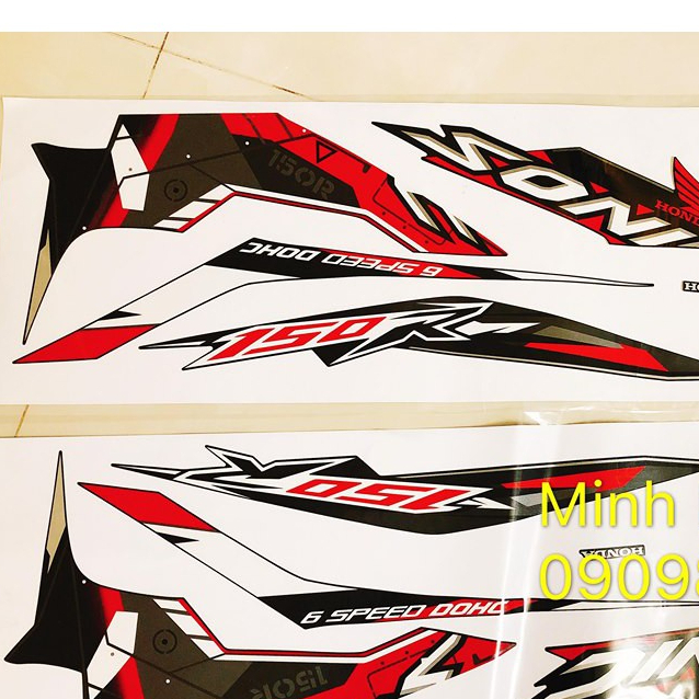 Tem zin xe sonic 150r