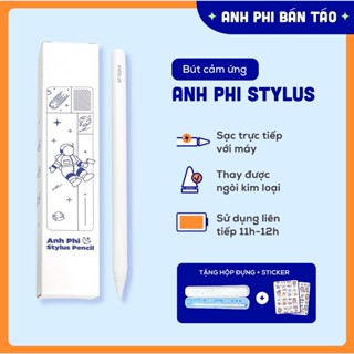 [BH 12T] Bút cảm ứng iPad Anh Phi Stylus Pencil – Chống tỳ đè, Nét vẽ mượt, Dùng cho iPad Gen/Air/Pro/Mini (2018+)