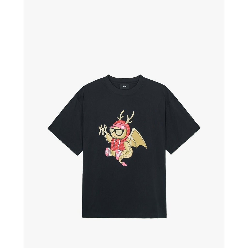 [Chính Hãng] Áo Thun MLB - New Year Dragon - Đen - Code: 3ATSQ0141 50BKS