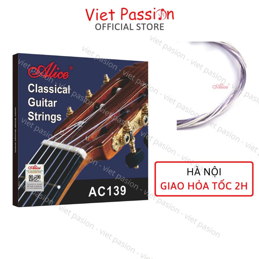 Dây đàn guitar classic Alice AC139 dây nilon cho đàn guitar cổ điển Chính Hãng Viet Passion