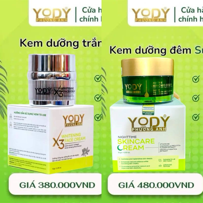 Combo kem ngày 3x + kem đêm su skin yody tomorrow