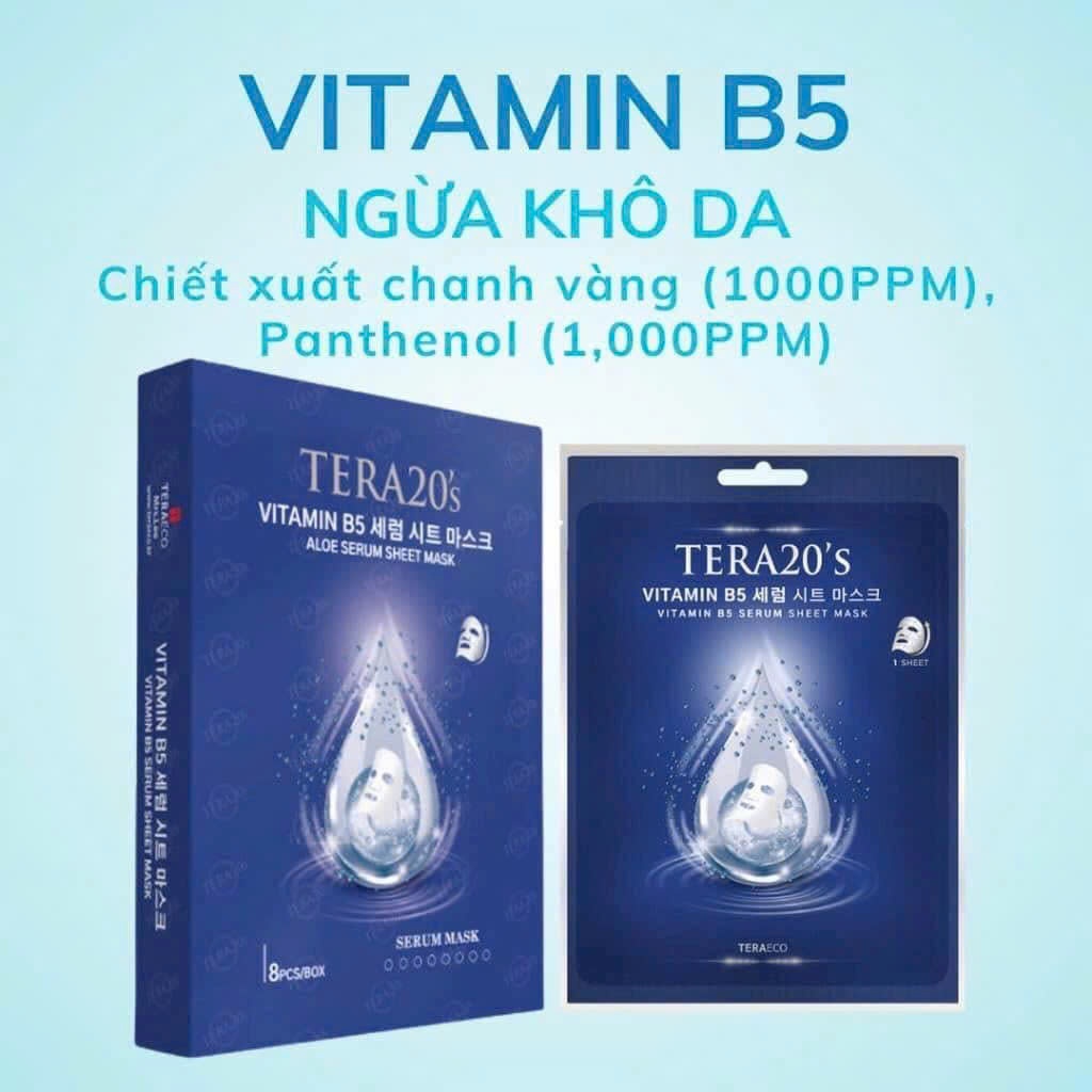 Mặt nạ VITAMIN B5 TERA20’s / Vitamin B5 Serum Sheet Mask