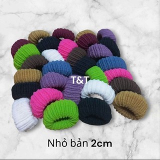 Túi 30 dây cột tóc sọc (bản 2-2.5cm)