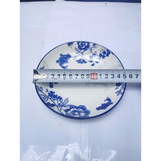 (mua 20c tặng 1c) Combo 5 cái dĩa sứ hoa văn cá xanh nhiều size 15cm, 18cm, 20cm, 22cm (+-5%)