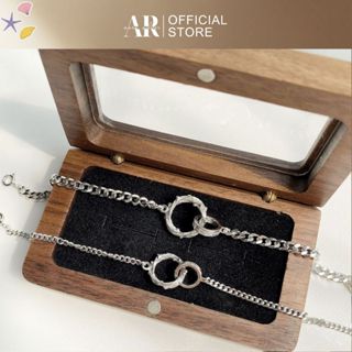 Vòng tay đôi nam nữ vòng tay Catus bạc 925 xi kim lắc tay cặp tình yêu-Aura Silver-LĐ03