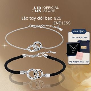  Lắc tay đôi nam nữ Endless bạc 925 vòng tay cặp tình yêu-Aura Silver-LĐ06 