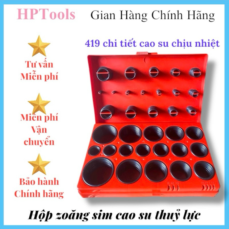 Hộp gioăng, sim cao su thuỷ lực chịu nhiệt 419 chi tiết HPTools