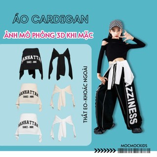 Áo cardigan thắt eo hiphop cá tính freesize