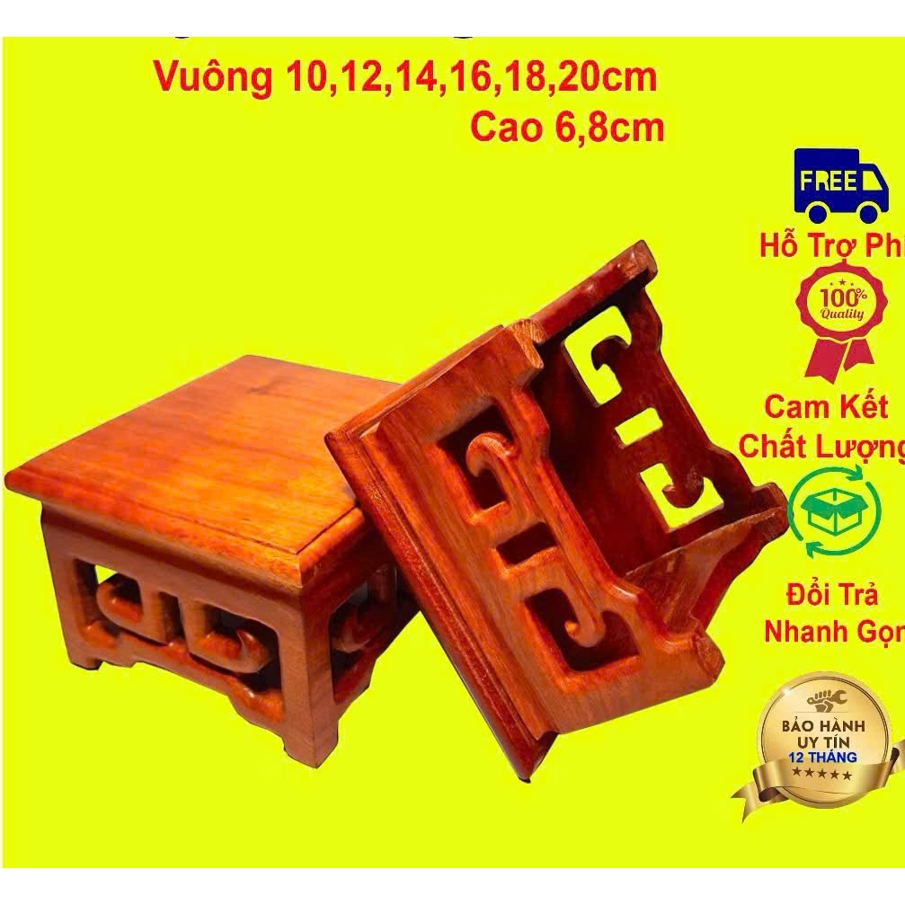 đế kê tượng gỗ hương , kê các vật dụng trang trí trong nhà ,Đế gỗ kê tượng thần tài thổ địa ,