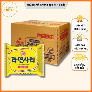  Sỉ thùng mỳ không gia vị nội địa Ottogi Hàn Quốc 48 gói - Mì Không Vị Chuyên nấu mì cay 