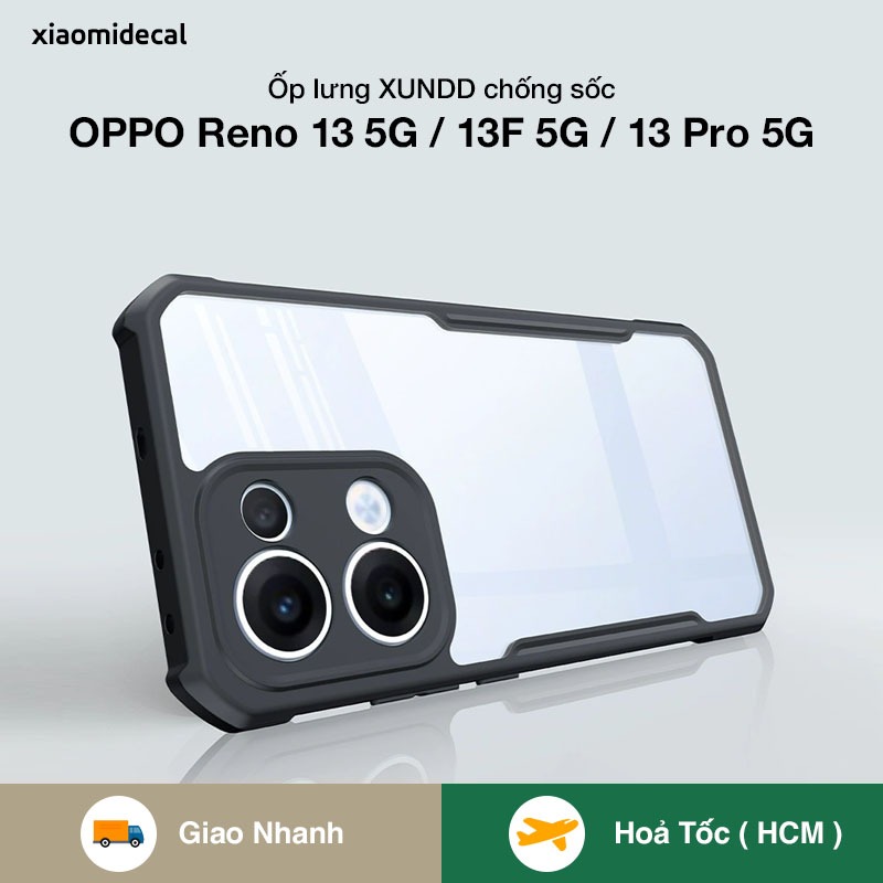 Ốp lưng XUNDD OPPO Reno 13 5G / 13F 5G / 13 Pro 5G mặt lưng trong viền TPU chống sốc