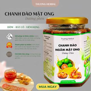  Chanh Đào Ngâm Mật Ong Đường Phèn   Có Gừng  Thương Herbal 100% Thiên Nhiên 