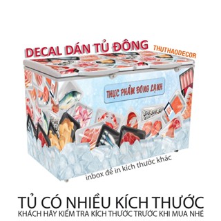  Decal dán tủ đông - HẢI SẢN ĐÔNG LẠNH - Decal chống thấm nước 
