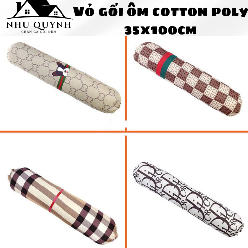 Vỏ gối ôm💖35cmx100cm💖 vỏ gối, bao gối ôm cotton poly mẫu mã đa dạng