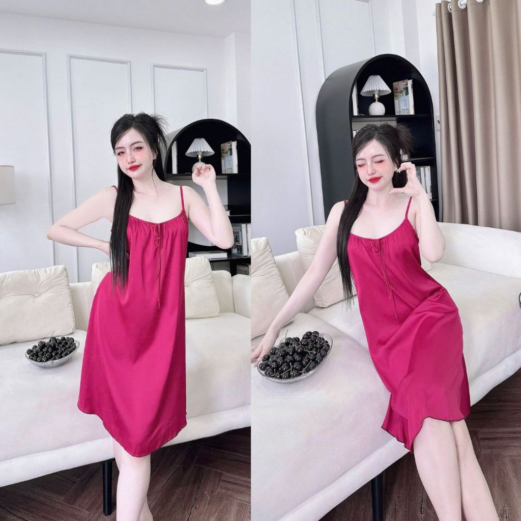 Váy ngủ sexy bigsize MIKY, Đầm ngủ sexy lụa Latin Chất Siêu Mát Dáng Siêu Xinh < 70kg