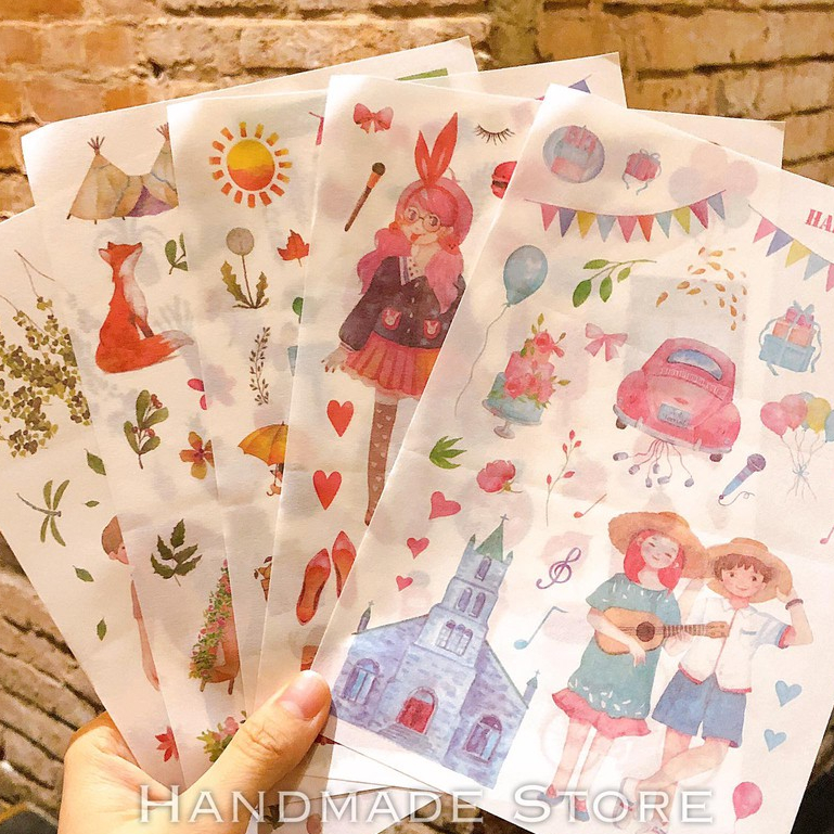 Set 5 tấm Sticker Couple